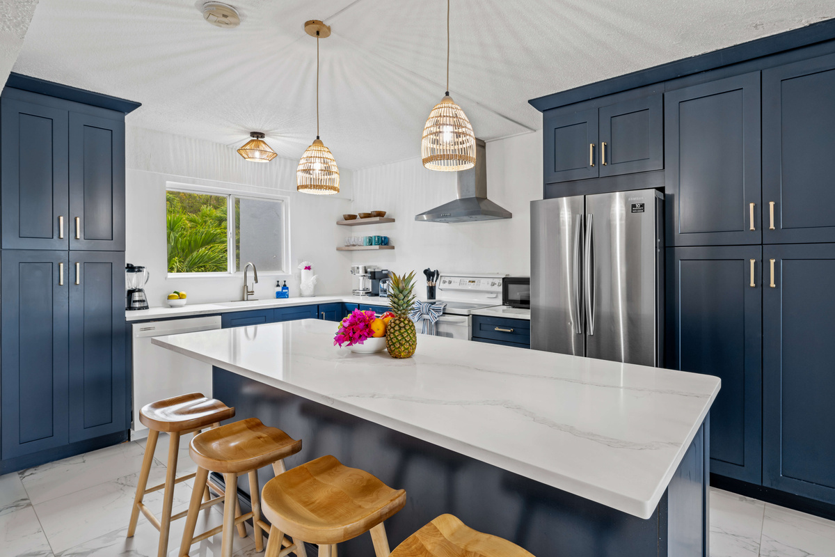 Modern, fully equipped kitchen designed for effortless vacation living.