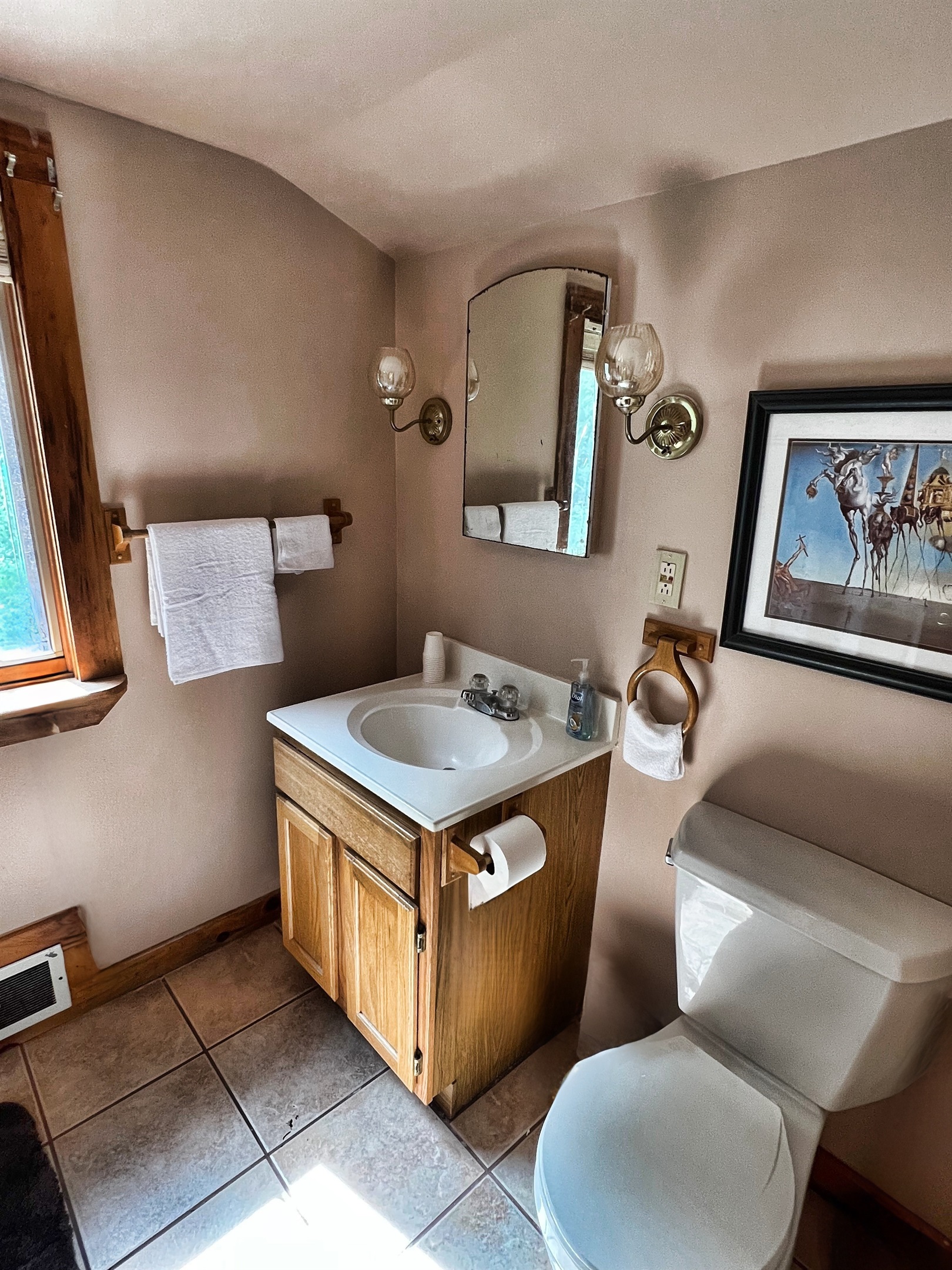 2nd floor full bath off landing w/ tub & shower.