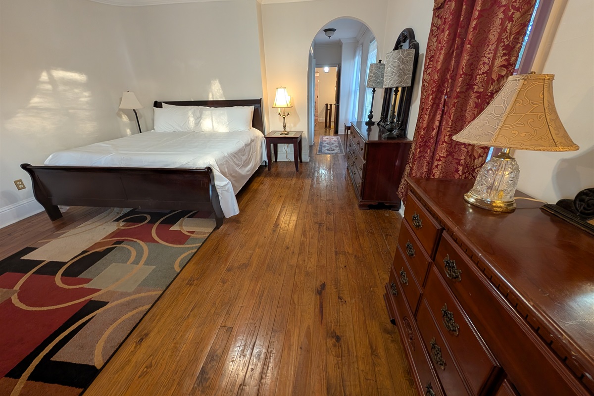 Master bedroom with king size bed