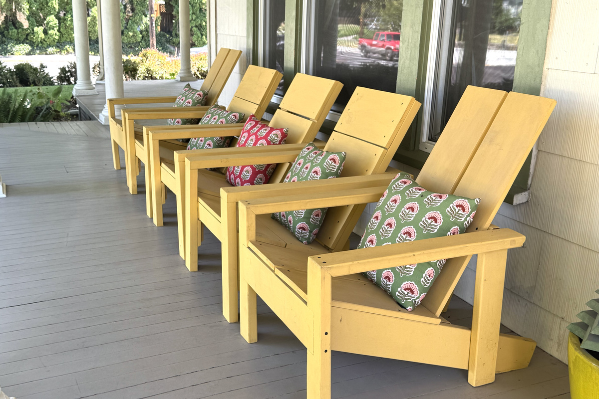 Wine or coffee on the wrap around porch!