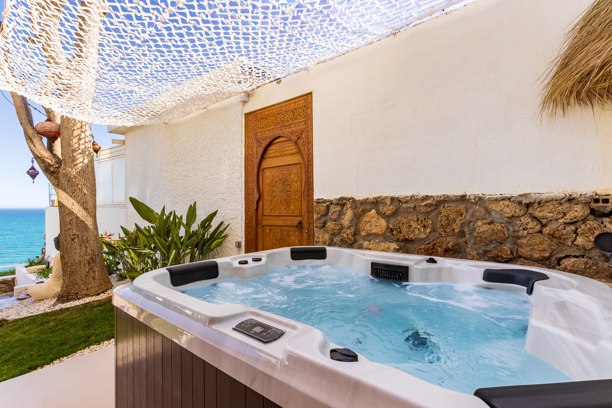 Close view of the private jacuzzi area