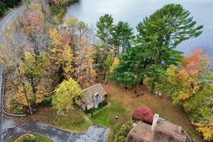 Historic Log Cabin in Fall Foliage