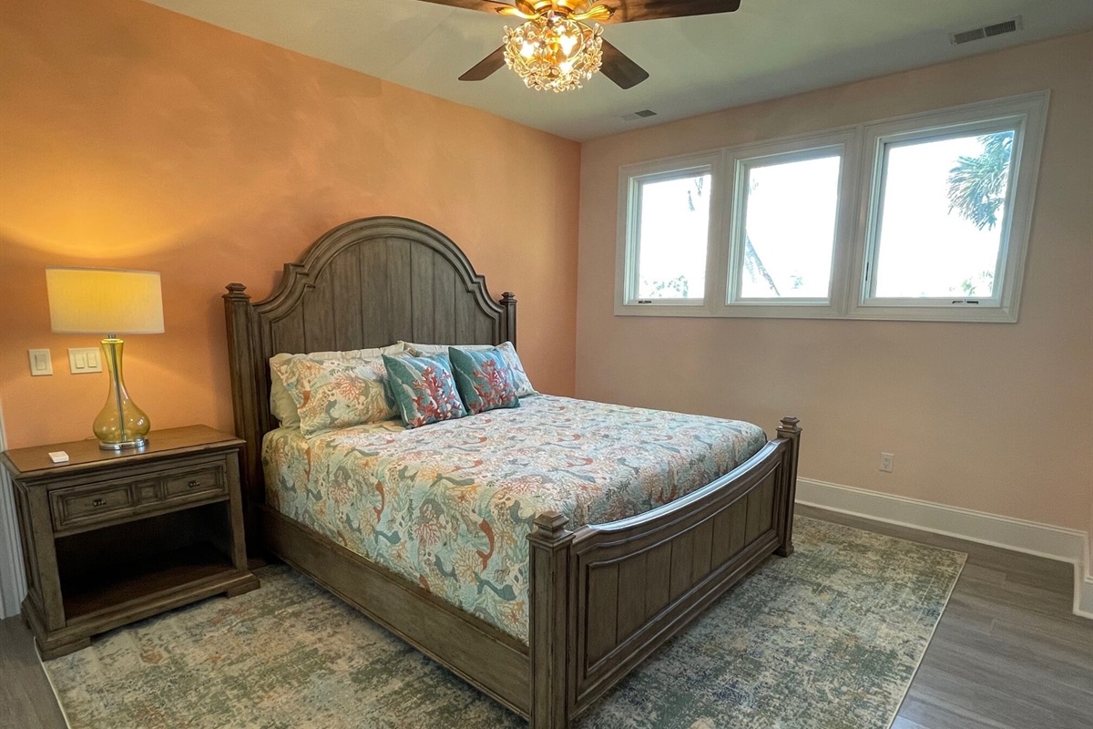 Cozy up in “Mermaid Kisses" Bedroom  on the 2nd floor with private ensuite bath