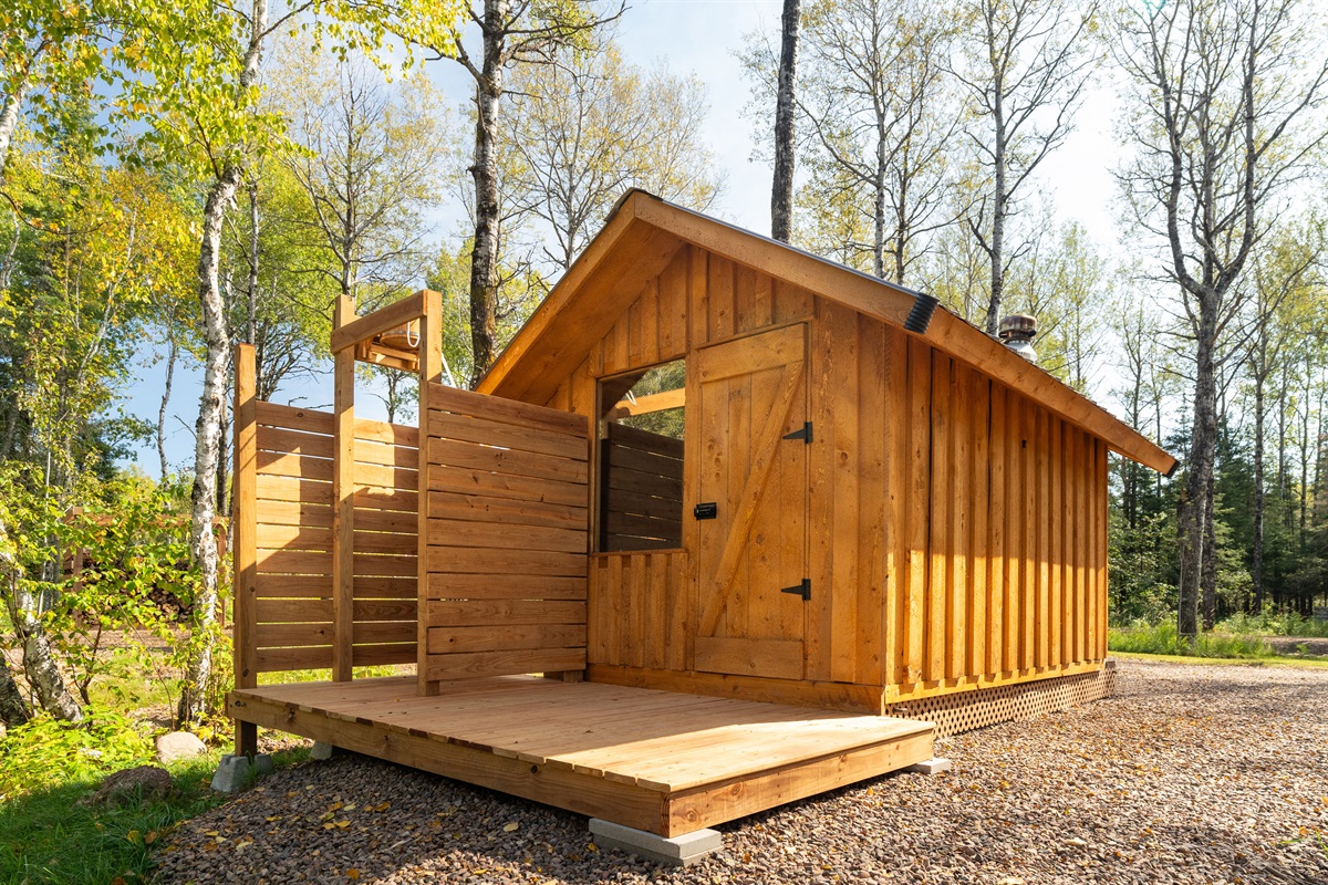 Wood-fire Sauna, Shared with Cabin 1