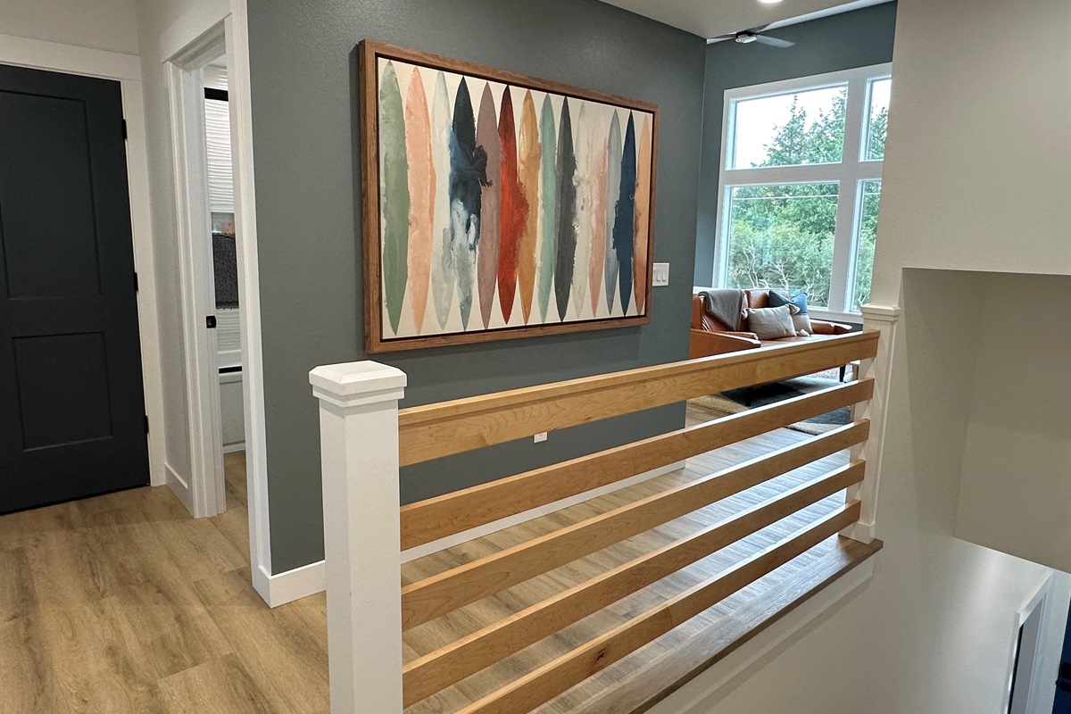 49 Villa B upstairs entry — bright, welcoming, and designed with every detail considered.