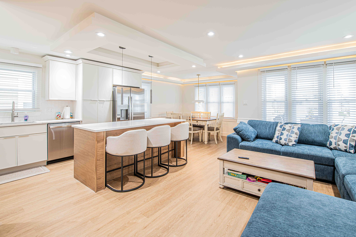 Open-Concept Living, Kitchen & Dining Area