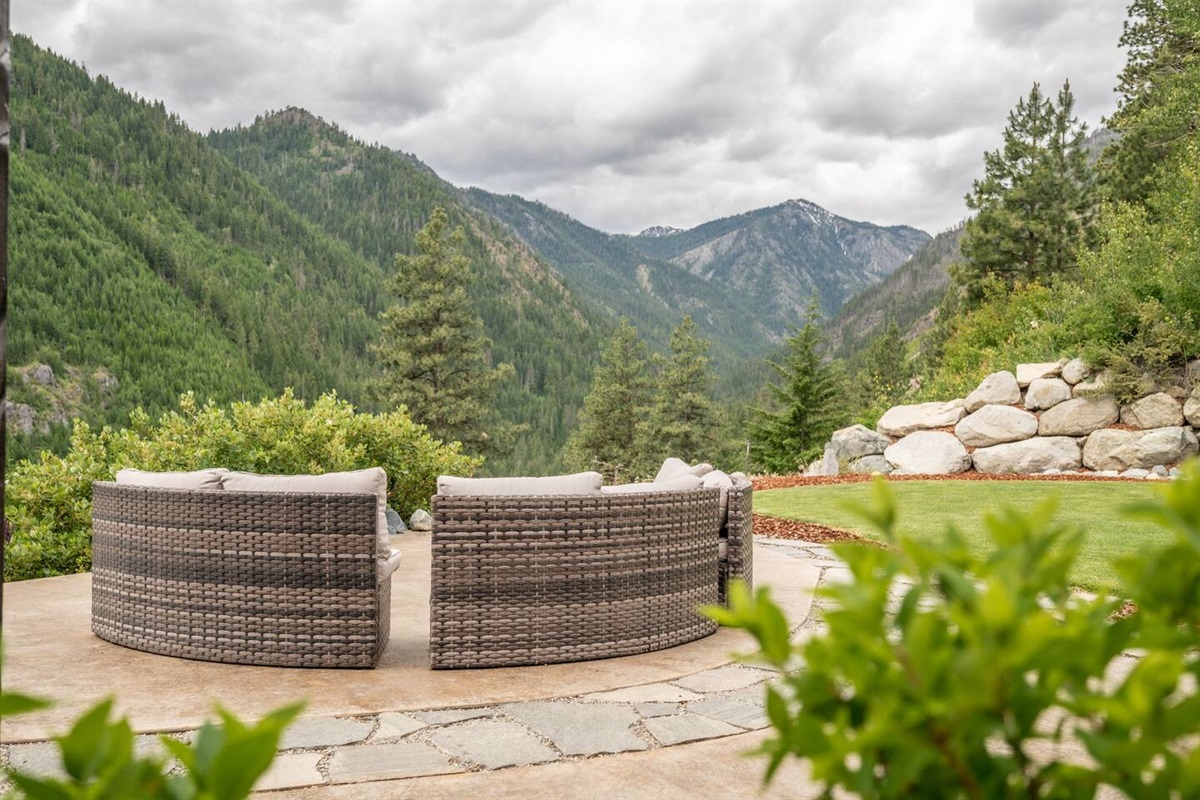 Back patio with breathtaking views