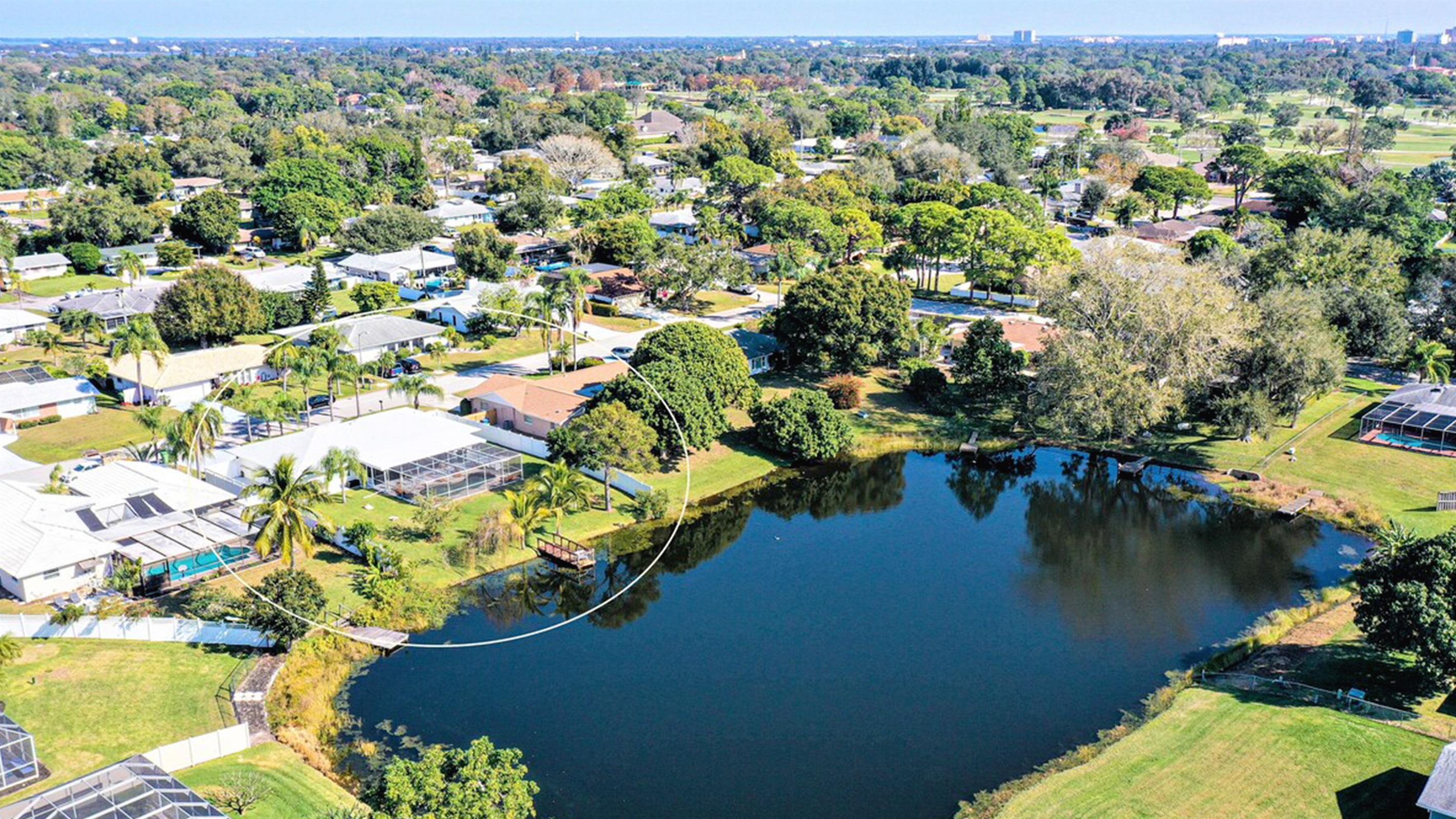 Nestled right by the lake front