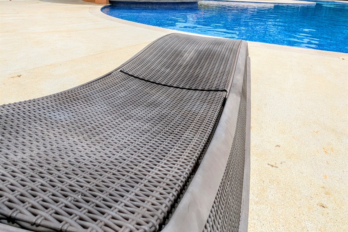 Poolside sun loungers