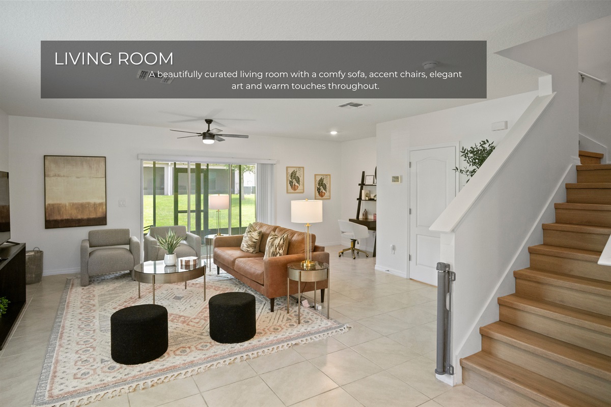 Bright and inviting living room.