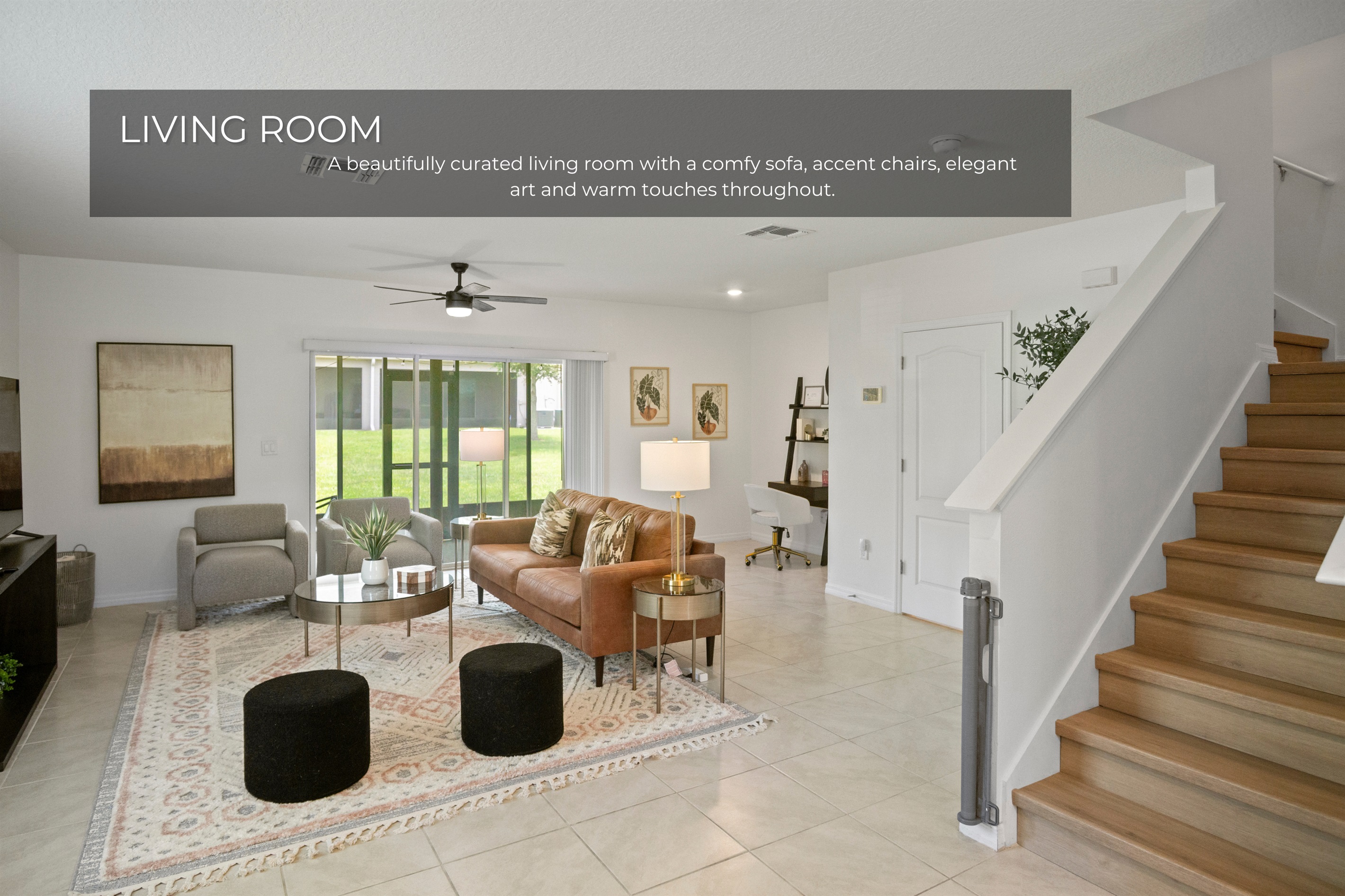 Bright and inviting living room.