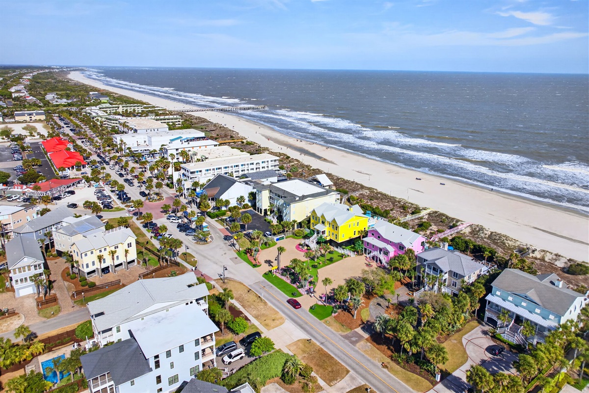Aerial view | 1006 Ocean Blvd, Isle of Palms, SC | 102 Dunescape | IOP Escapes