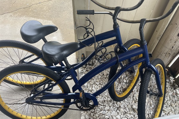 2 adult bikes are included!