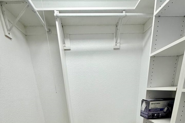 Spacious walk-in closet 