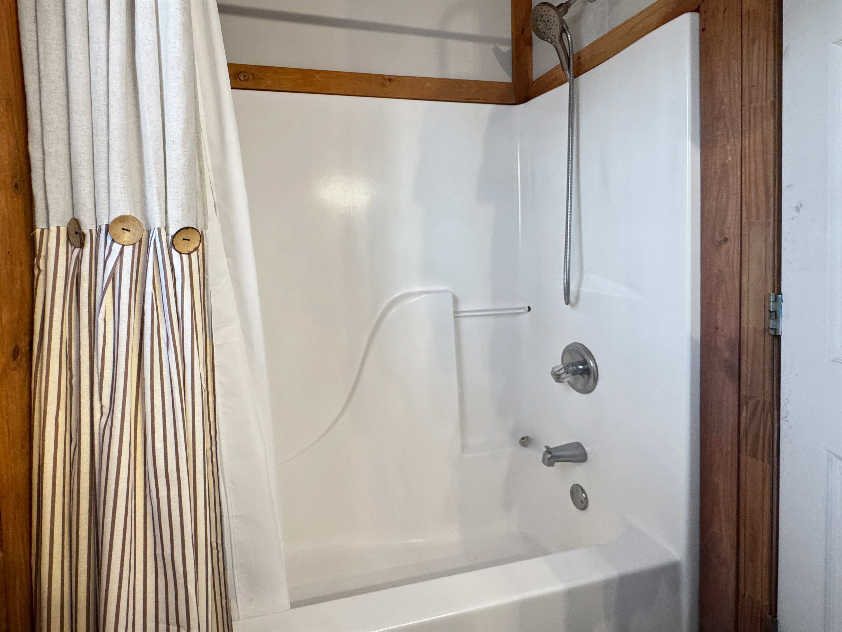 A refreshing shower after a day exploring — or after another long soak