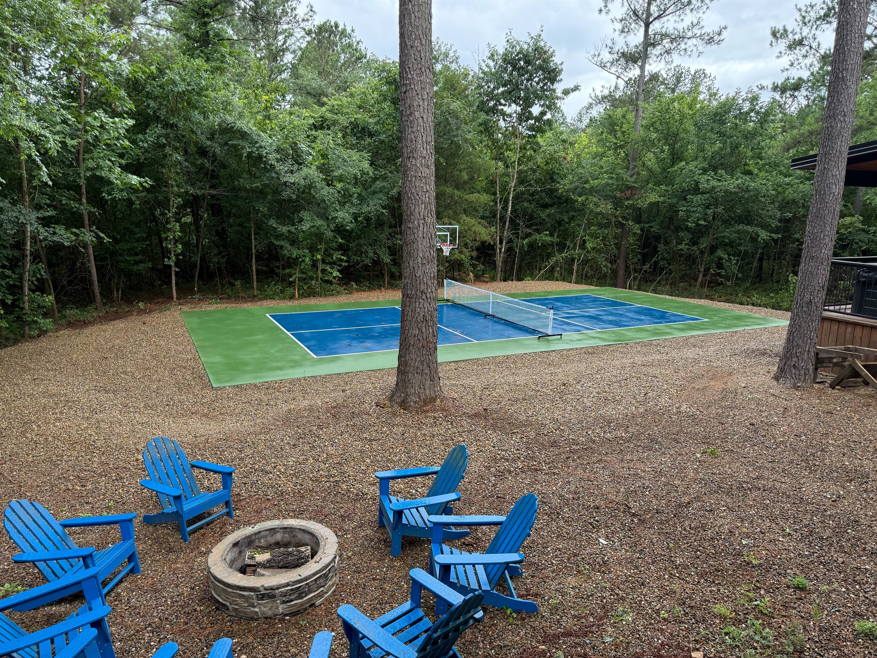 Brand-new private sport court — shoot hoops or enjoy a game of pickleball surrounded by nature!