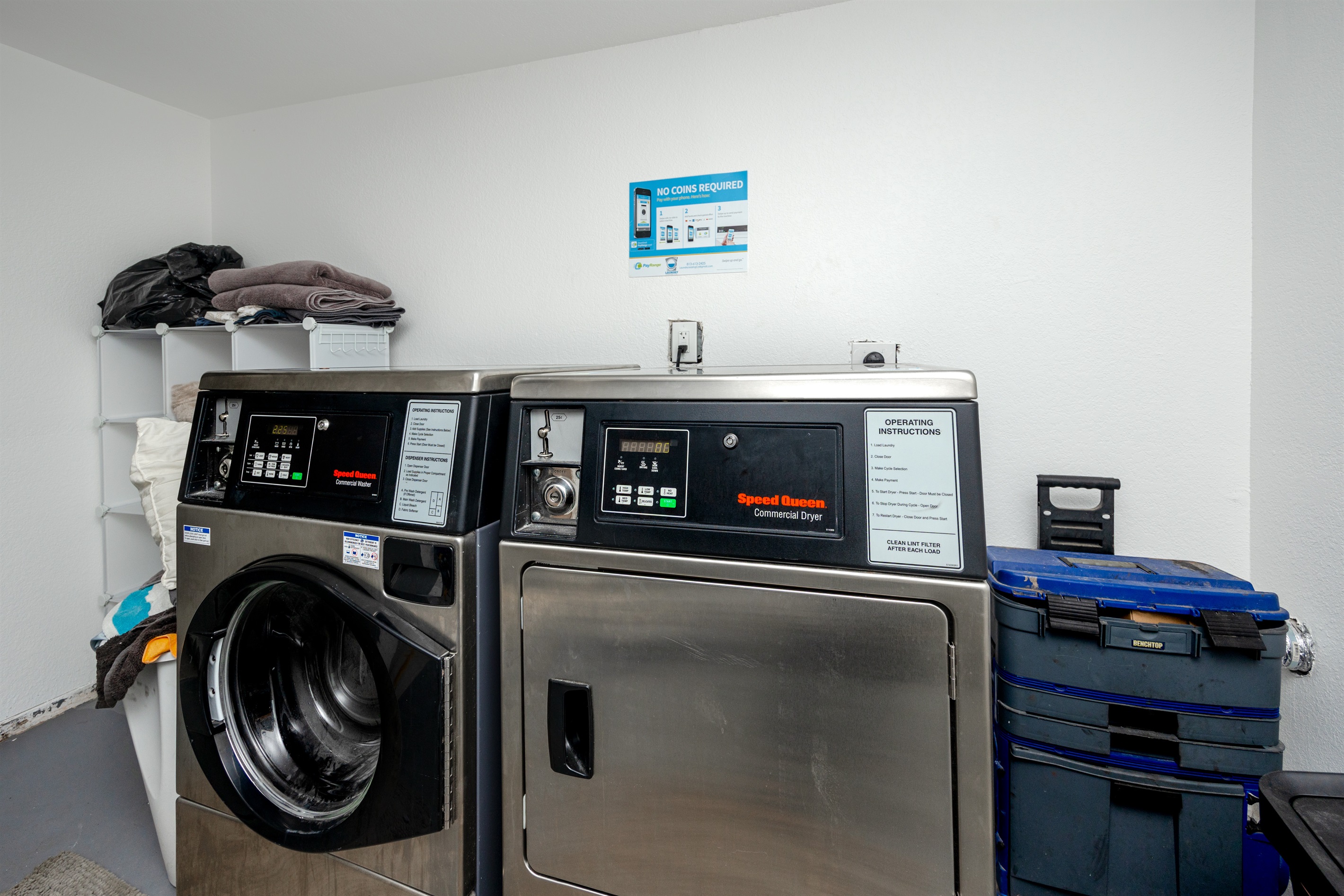 Washer and dryer on site