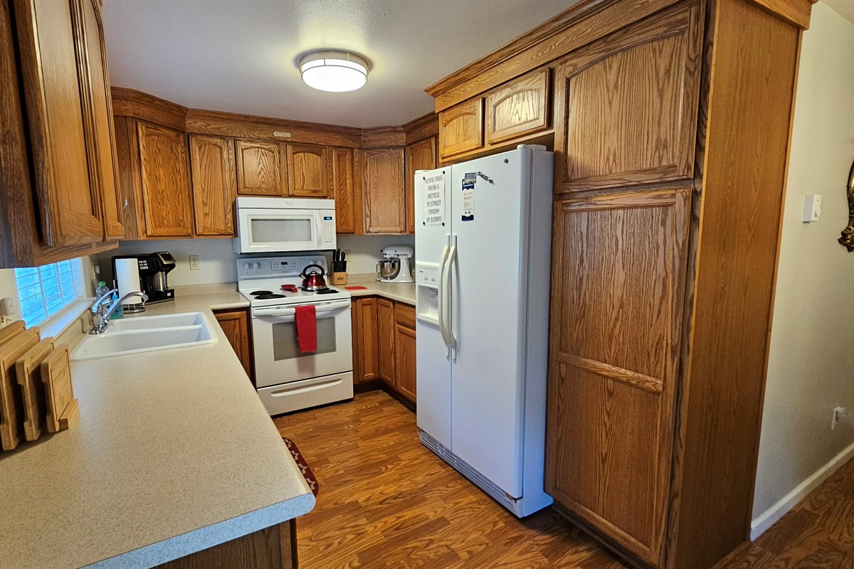 Kitchen with stand mixer and all the appliances you might need