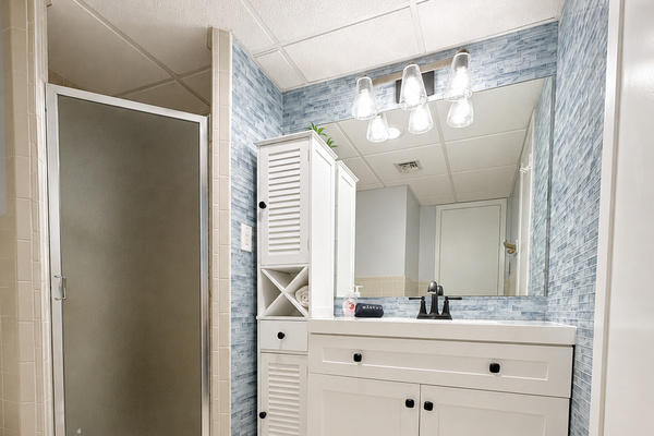 Hall Bathroom, walk in shower