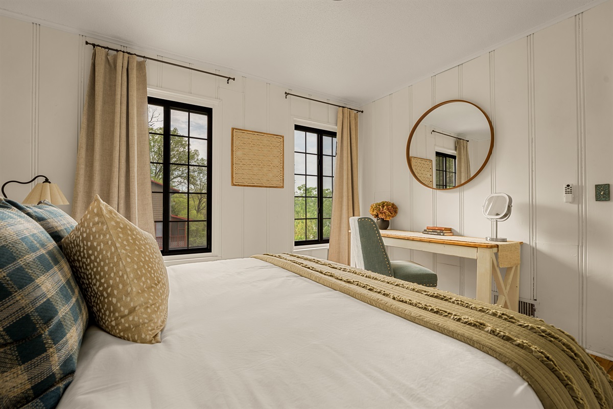 Comfortable and thoughtfully designed sleeping space.