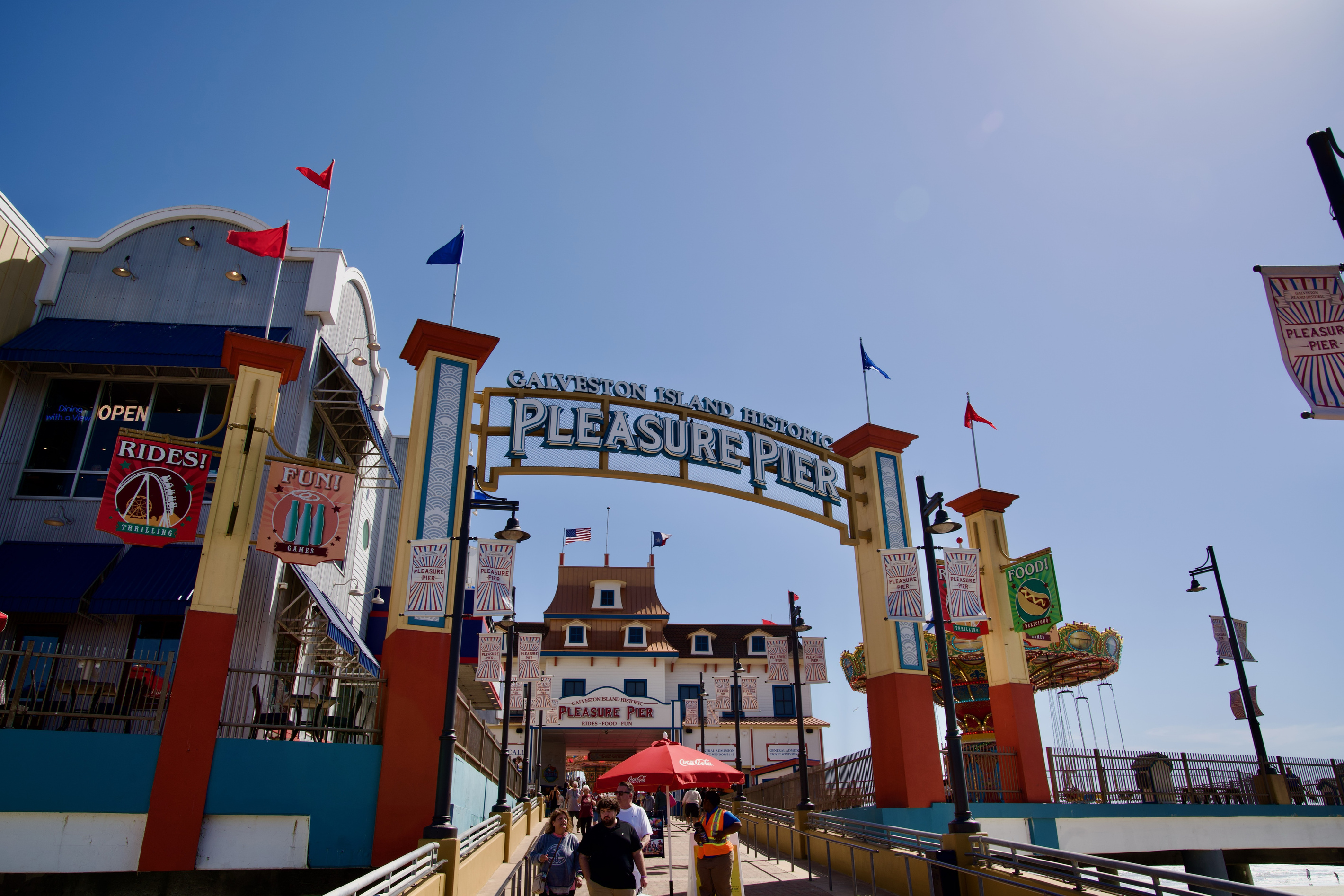 Visit Galveston’s iconic Pleasure Pier—rides, games, and fun over the Gulf for all ages. Check out our Attractions & Things To Do page for directions and more nearby favorites!