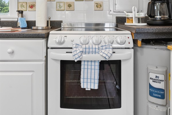 A comfortable kitchen space designed for simple, efficient, and enjoyable cooking.