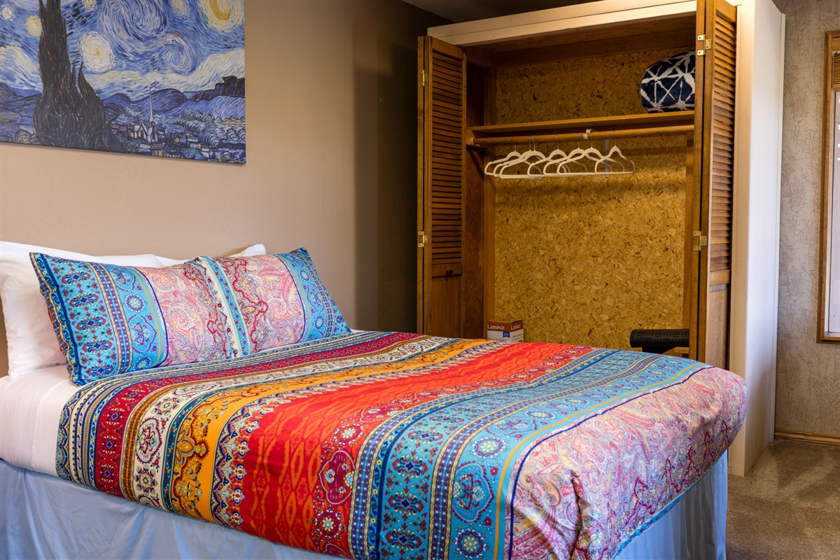 Basement bedroom — great for extended family or friends.