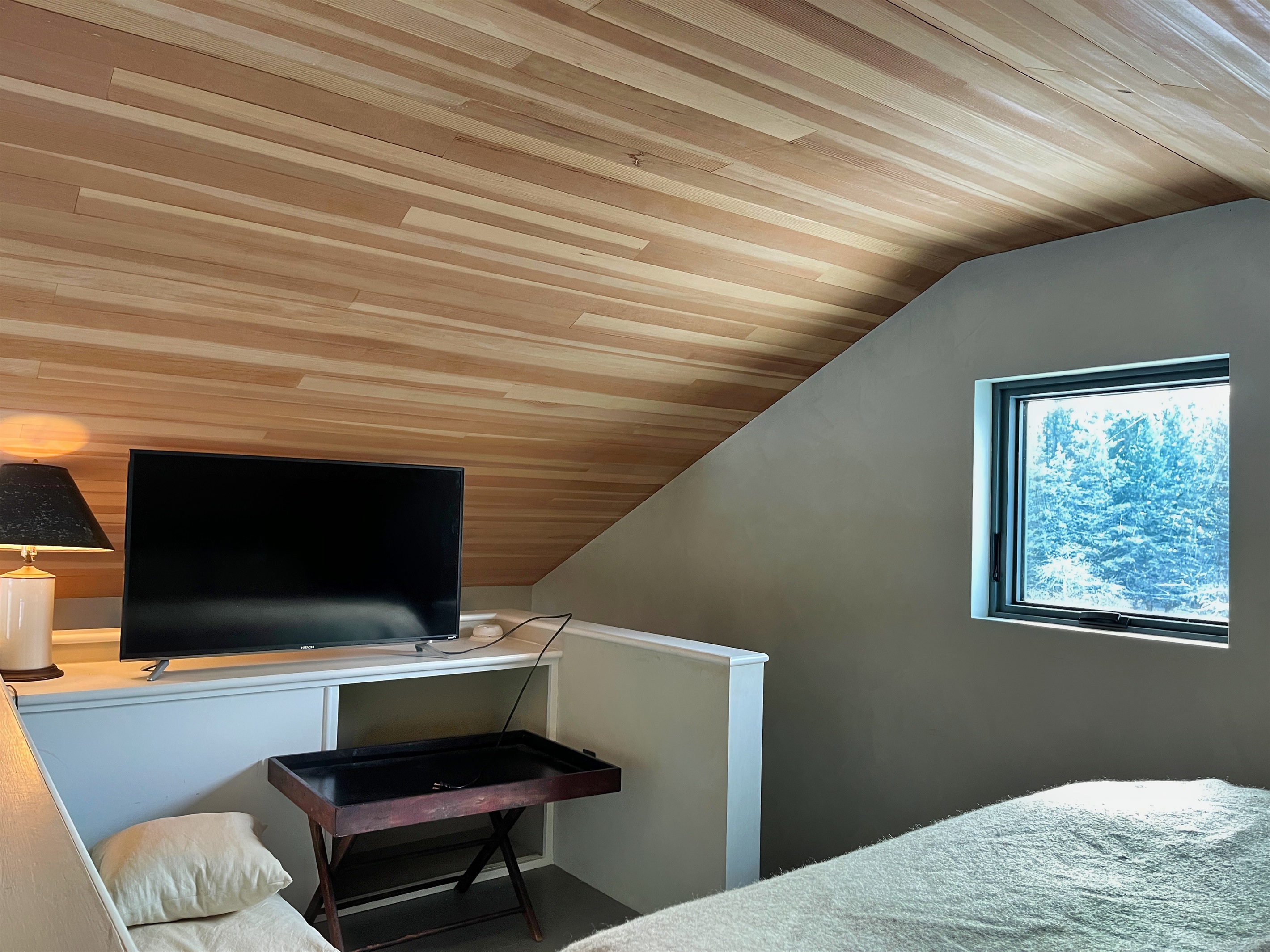 Hawk Field House - The loft sleeping area above the kitchen.