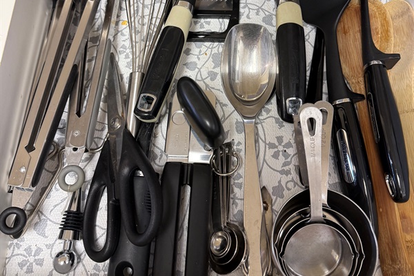Plenty of cooking utensils