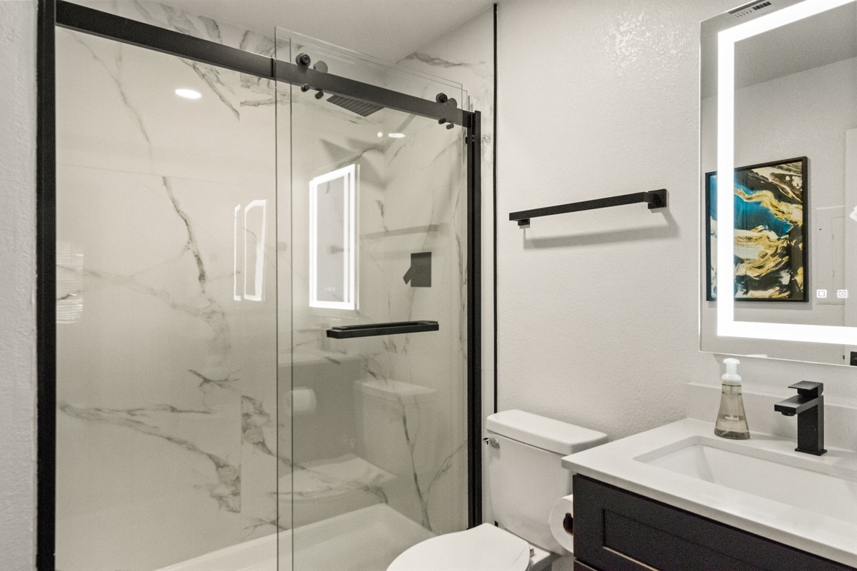 Clean, spacious, and guest-ready bathroom