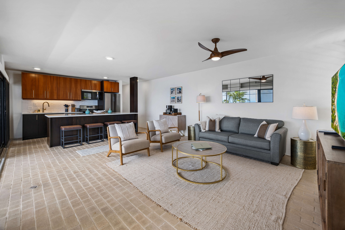 While only being a one-bedroom, the condo is spacious enough to give everyone room to spread out and not be on top of each other.