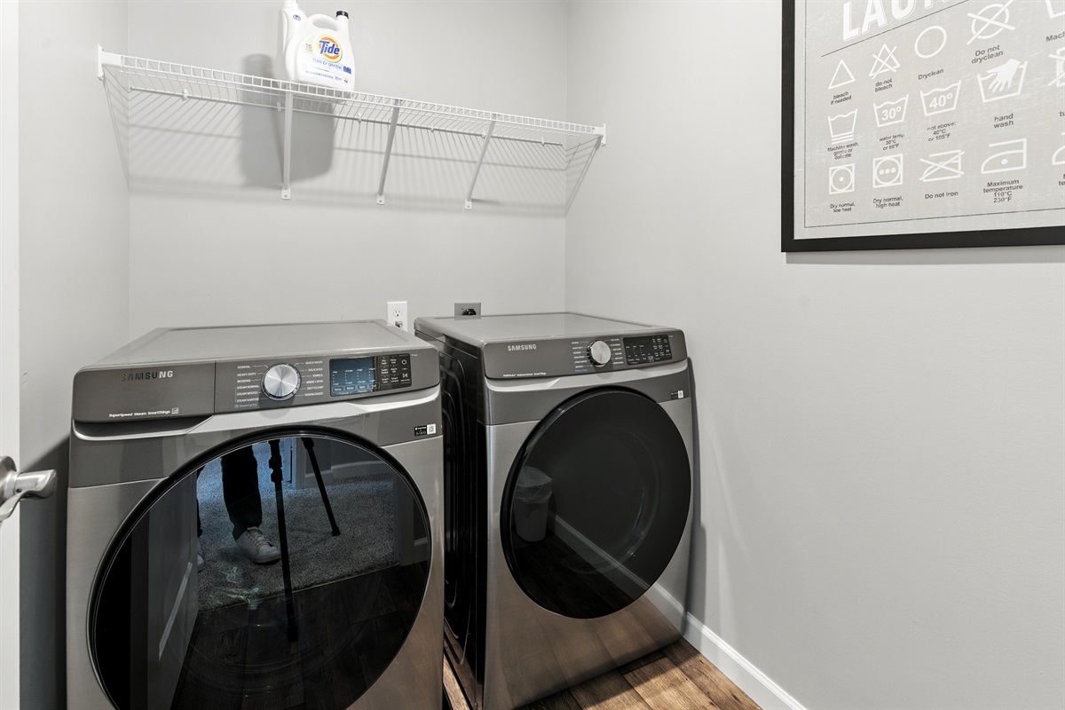 Enjoy the convenience of in home washer and dryer