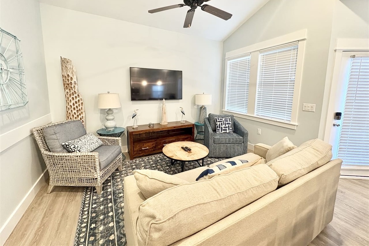 Open-concept living room, perfect for relaxing and spending time with family and friends.
