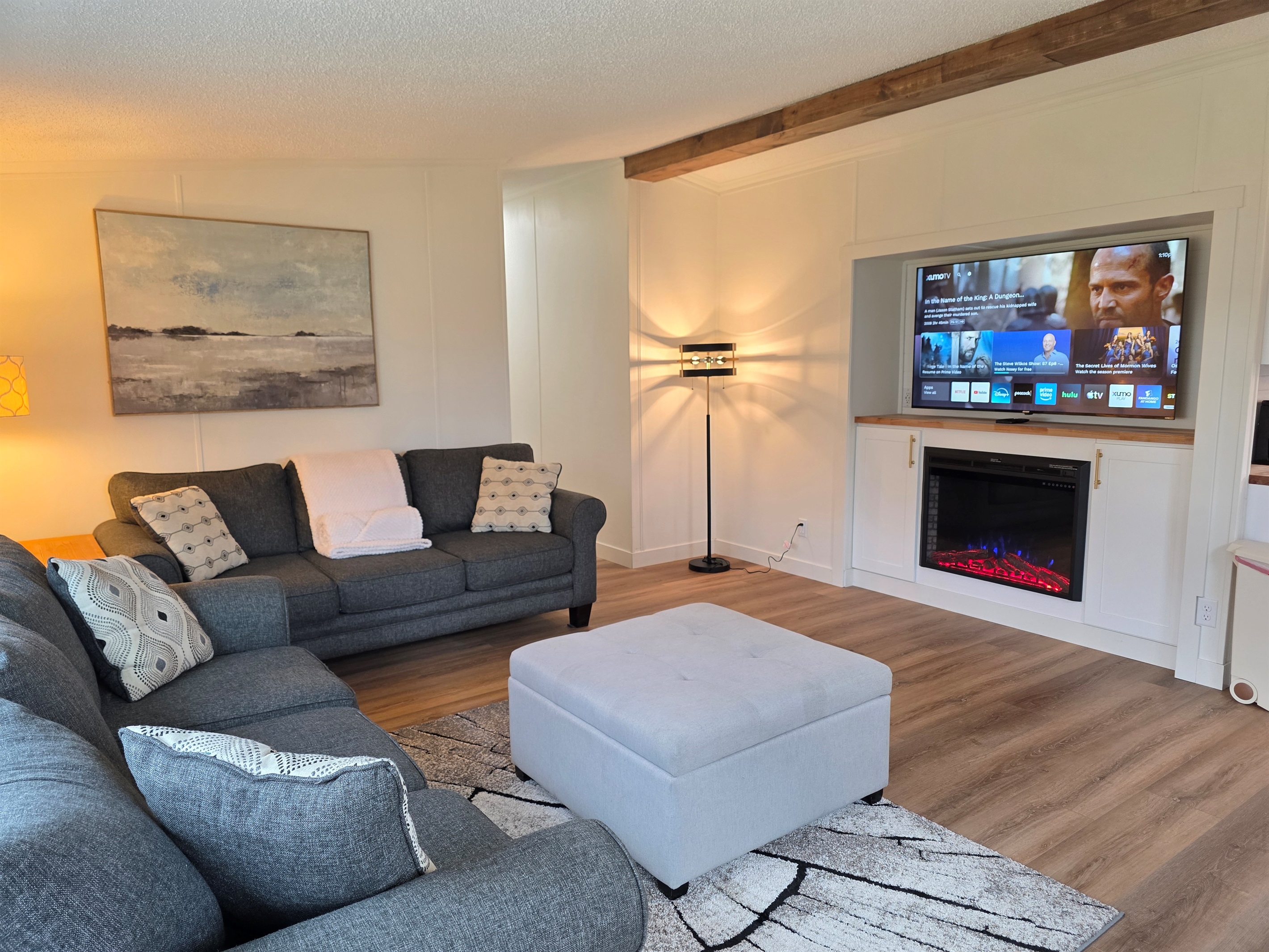 Living Room with Electric fireplace