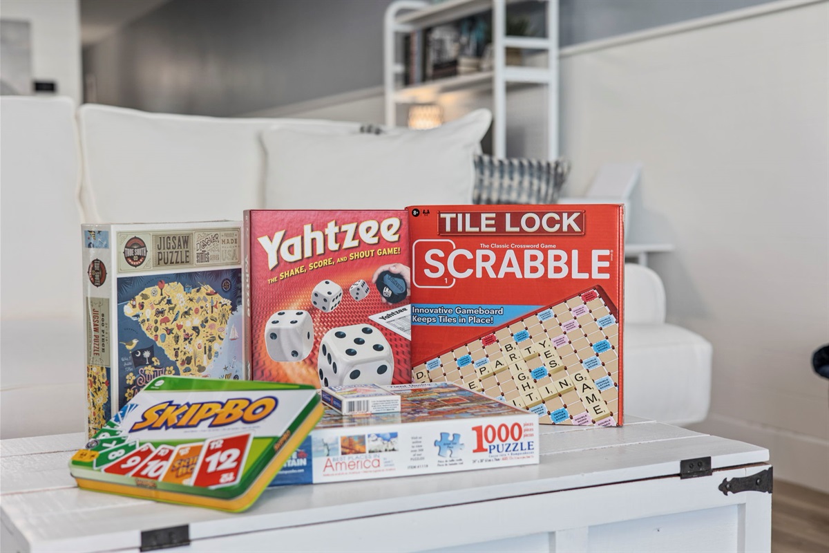 Games and puzzles located in the TV console