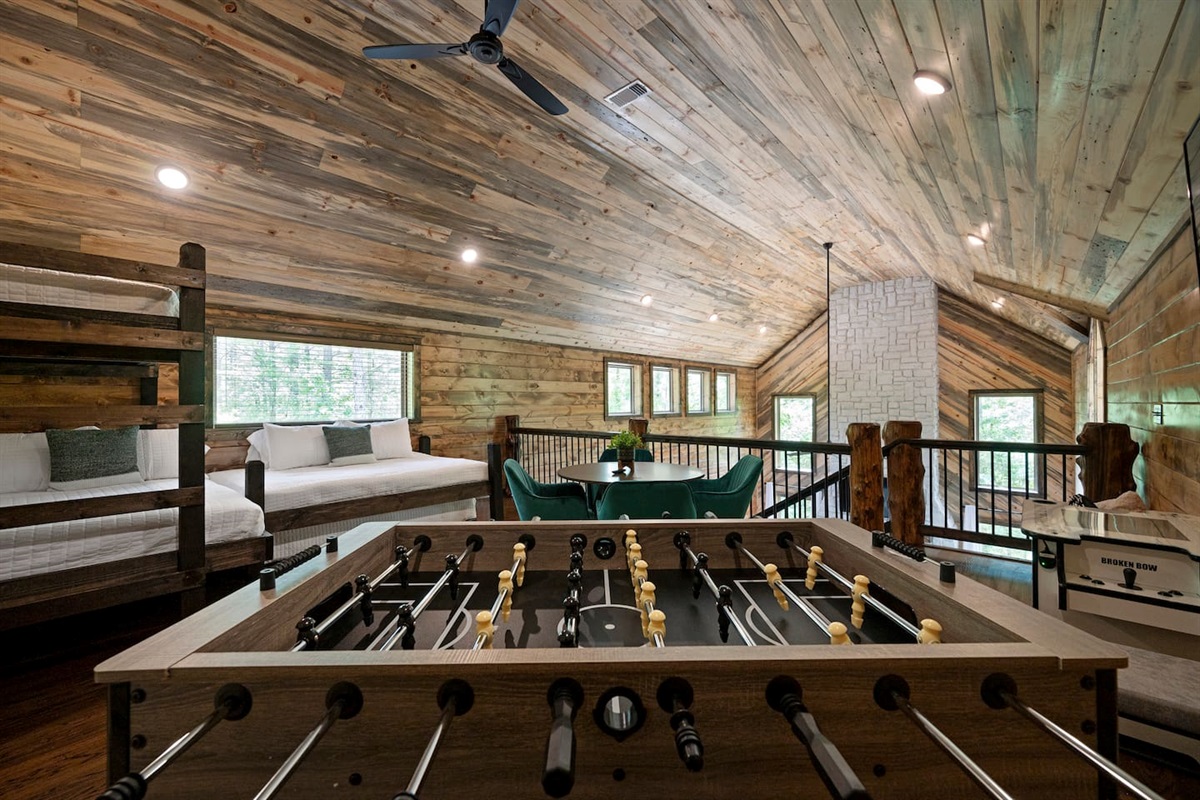 From board games to foosball tournaments, the loft keeps every guest entertained day or night.