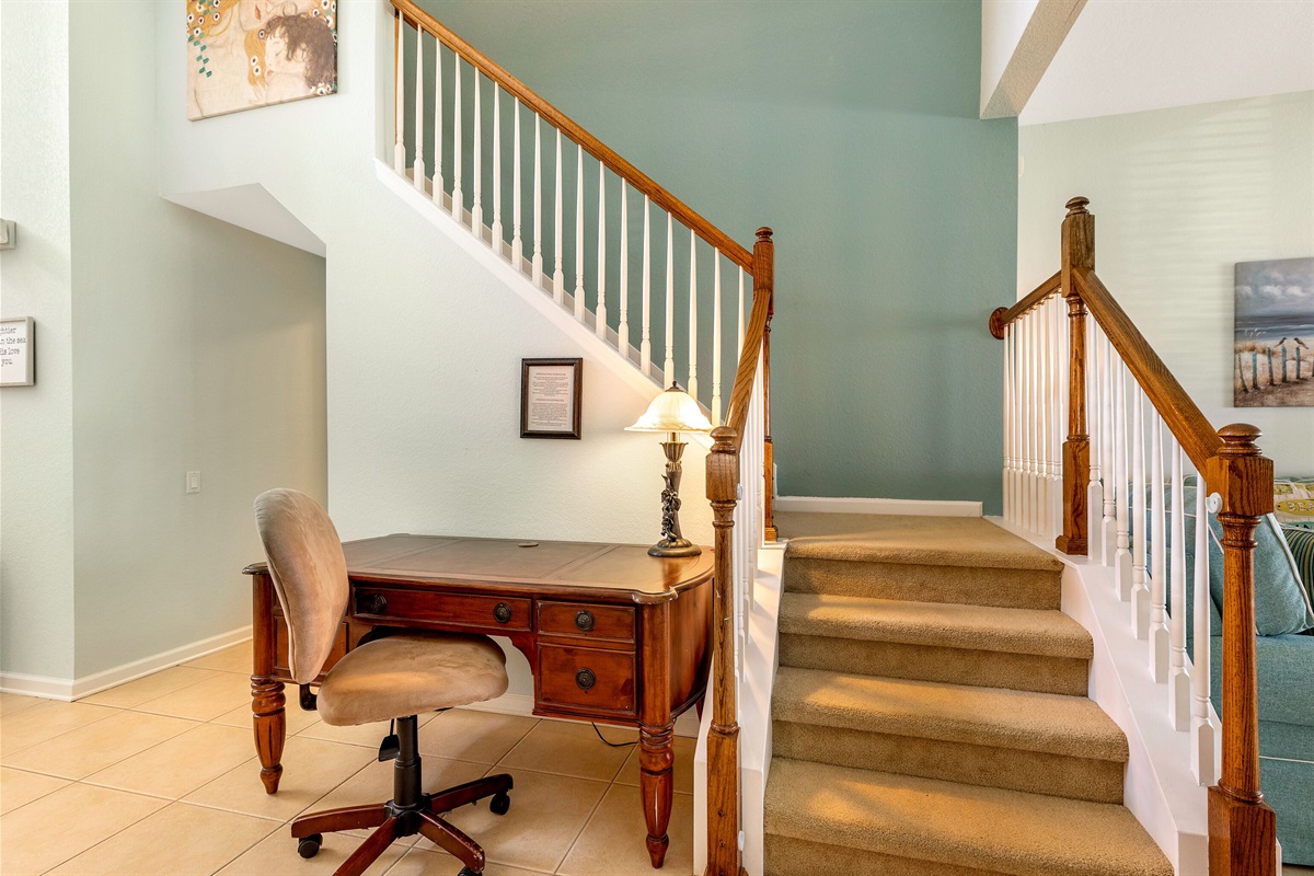 Desk area - home has very fast WIFI throughout