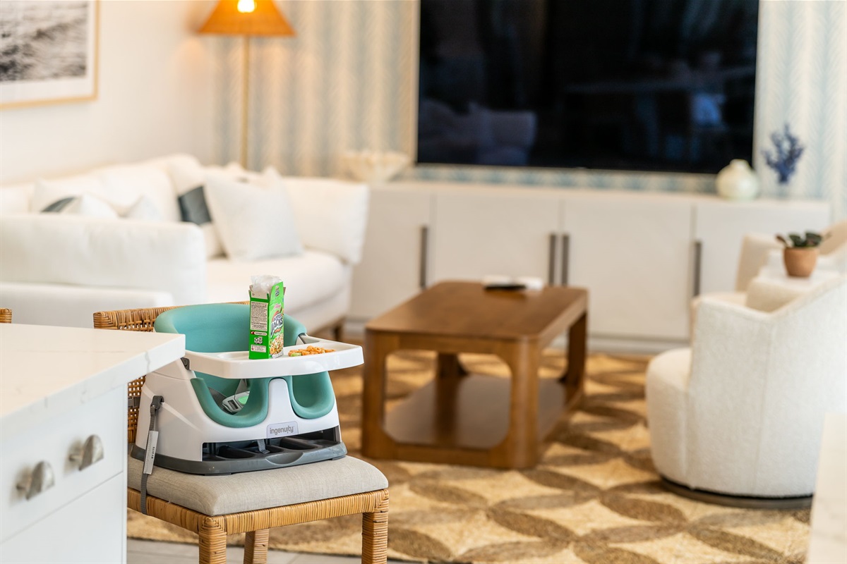 Booster seat and Pack N Play are available.