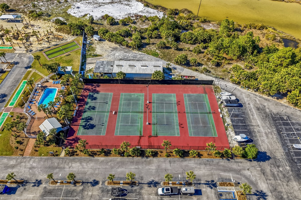 Tennis courts at the resort