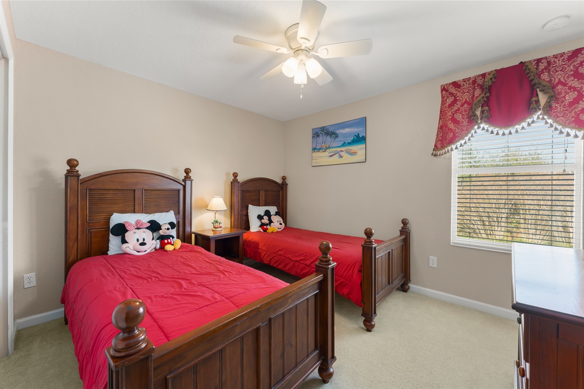 Mickey-Themed Twin Bedroom