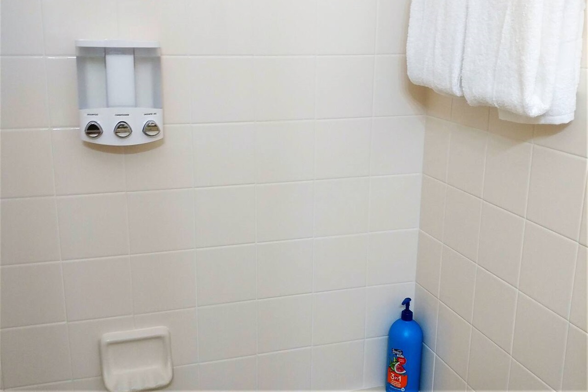 At every bathroom, you will find a dispenser with shampoo, conditioner, and body wash, which are organic and free of parabens, phthalates, EDTA, or dyes. 