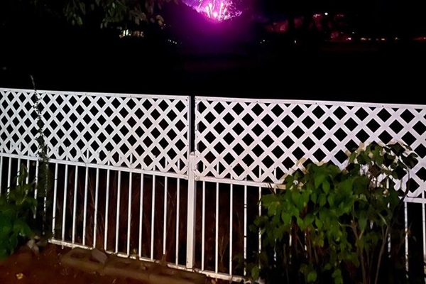 Backyard view of Green Valley Park's Annual 4th of July fireworks show