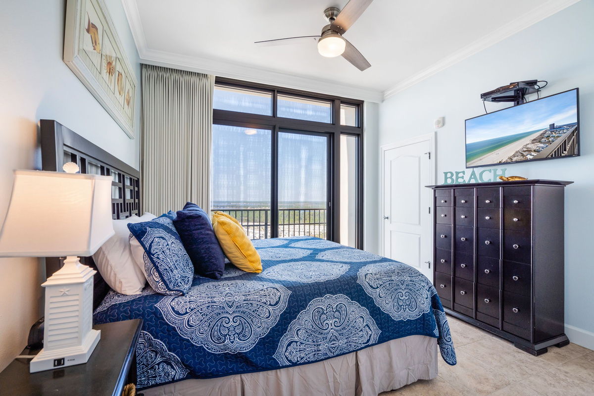 Bedroom 4 with King Bed, Juliette Balcony & Attached Bathroom