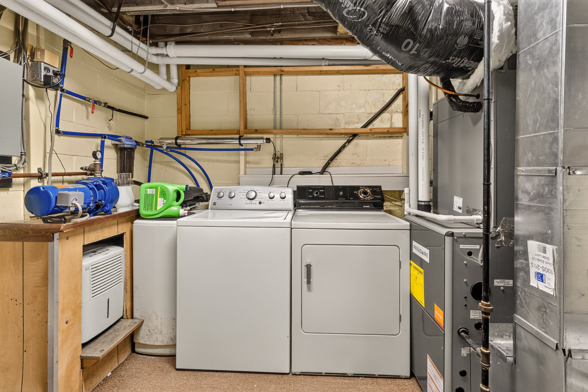 Main house- basement utility room (laundry area) 