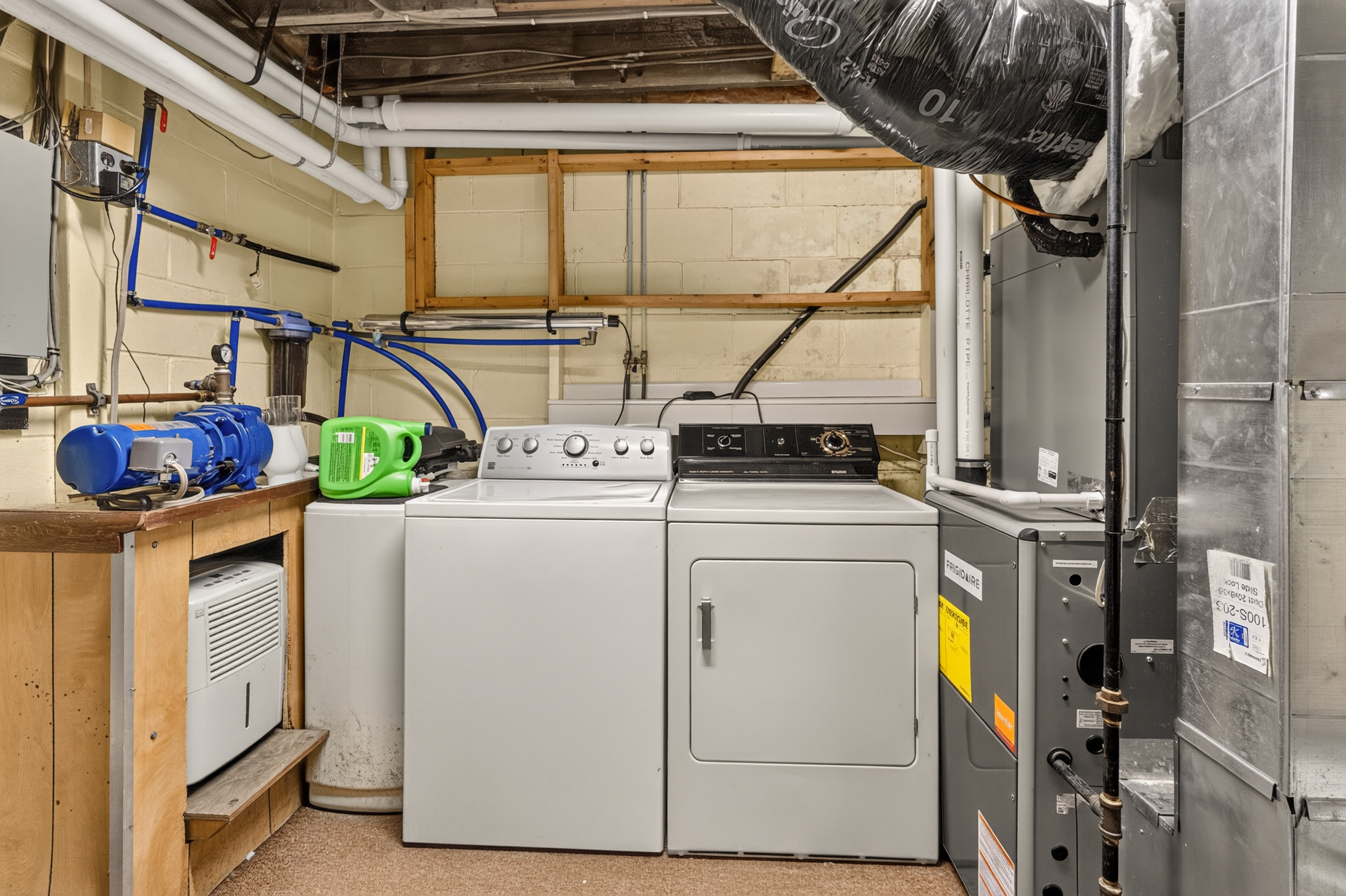 Main house- basement utility room (laundry area) 