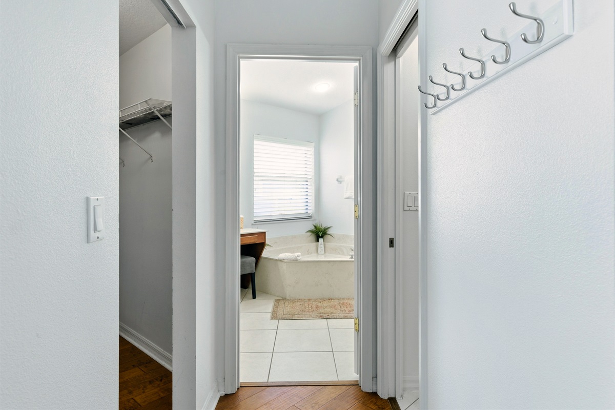 Walk in closet w/ pack n play, high chair and extra bedding for sleeper sofa