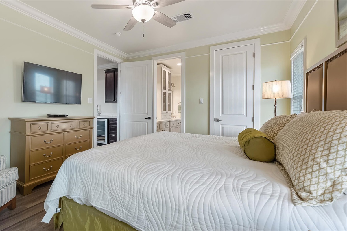Master Bedroom #2: Bright and airy bedroom with elegant furnishings and plenty of natural light.