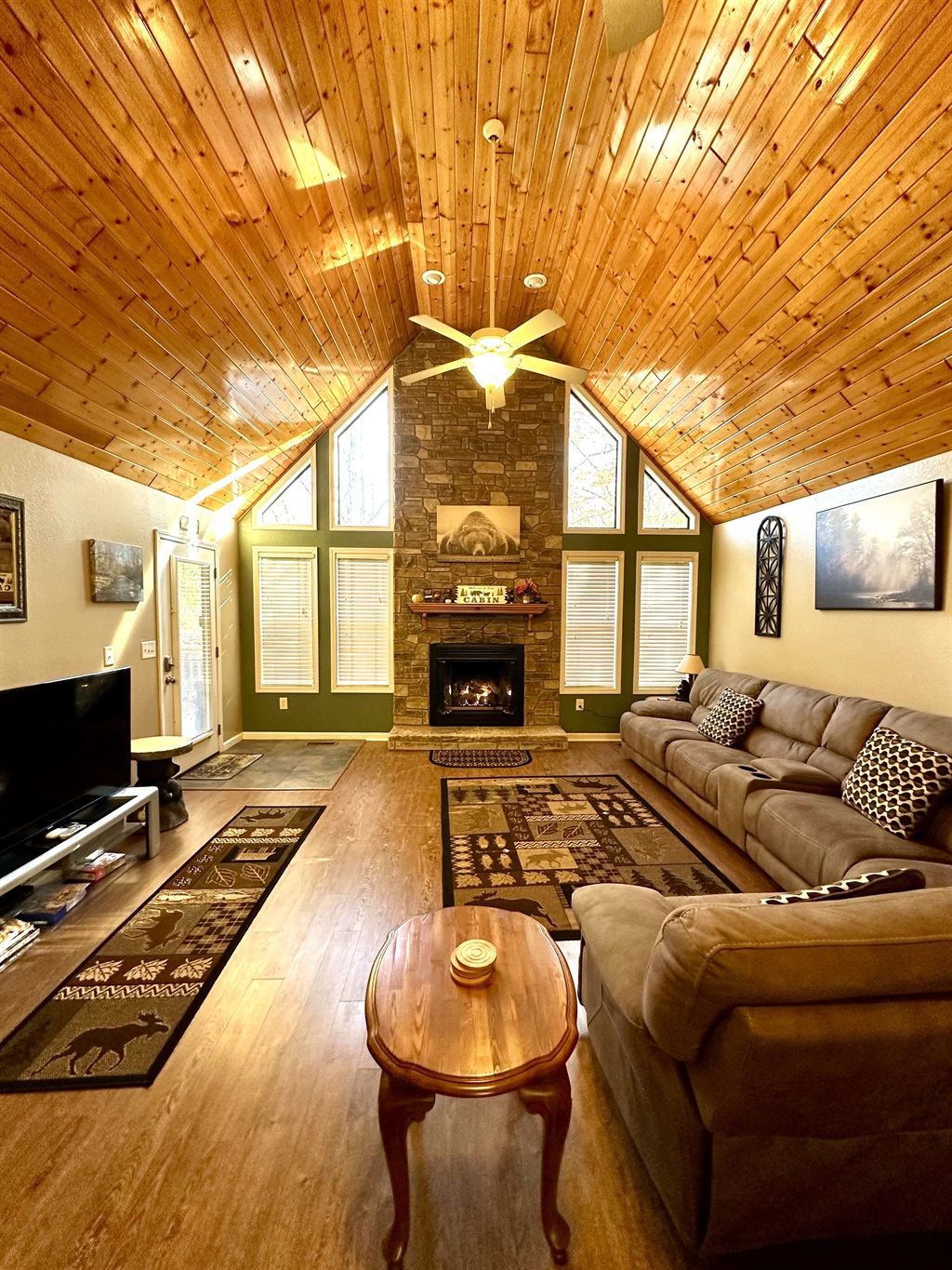 Relax with a movie night or gather around after a day of exploring