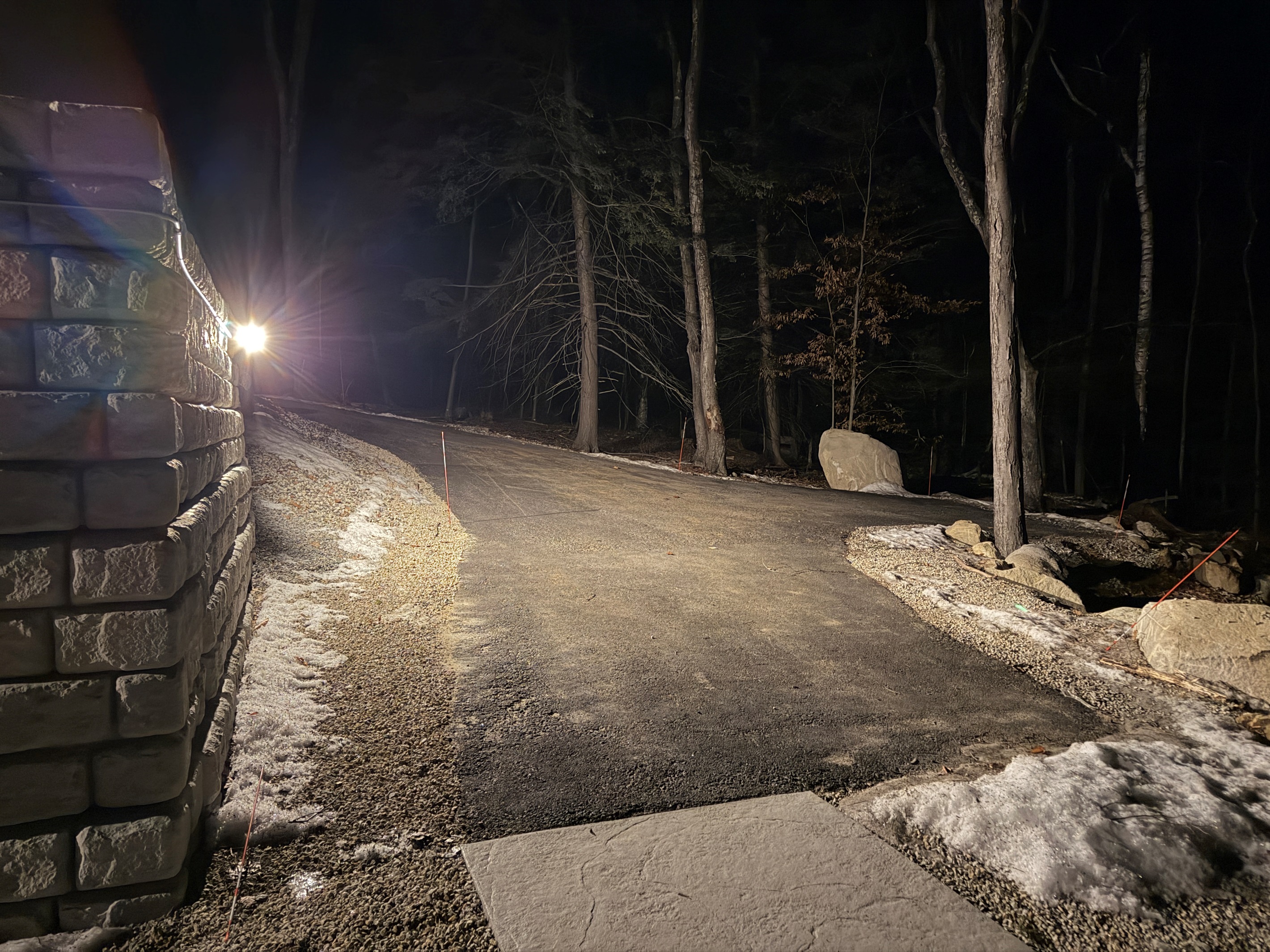 Driveway motion-activated flood light/camera