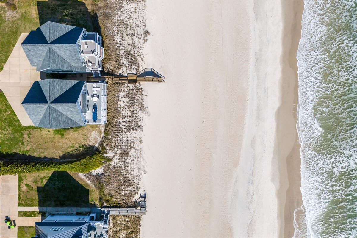 Bird's-eye view of your private path to the pristine shoreline.